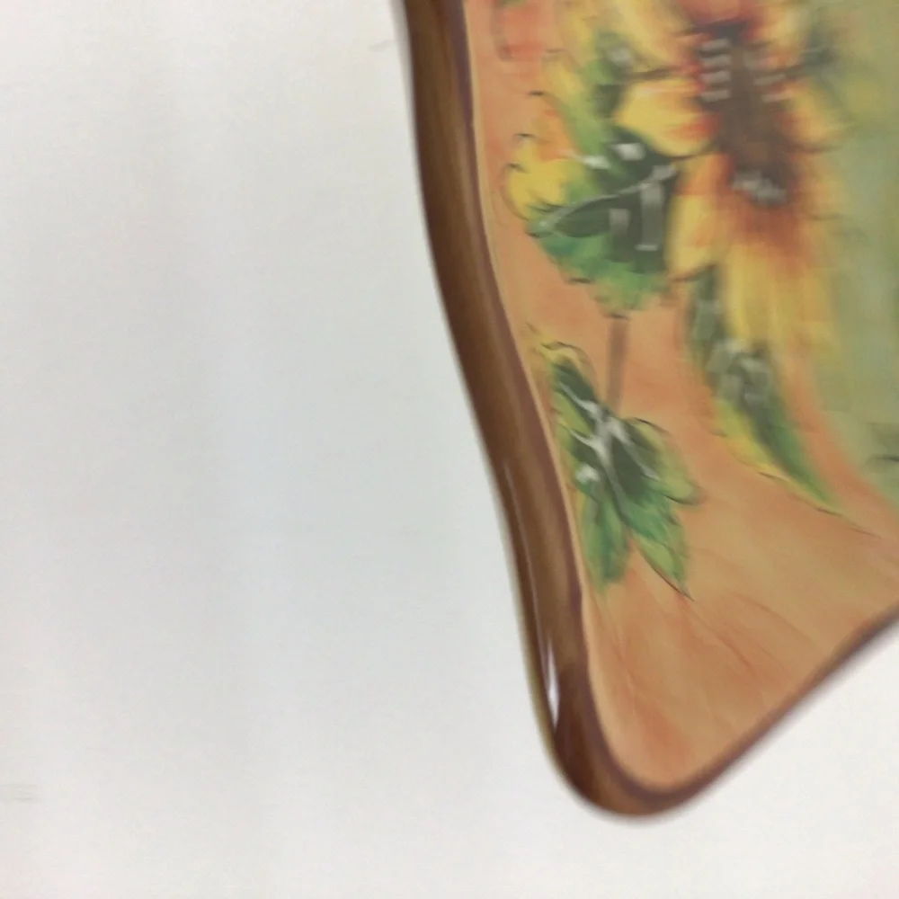Floral Sunflower Ceramic Accent Plate - Picture 9 of 11